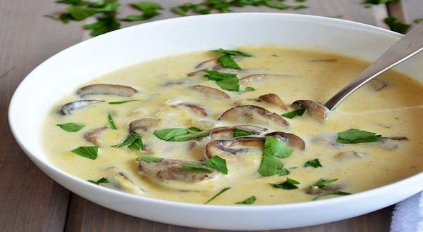 Быстрый сливочно-грибной суп