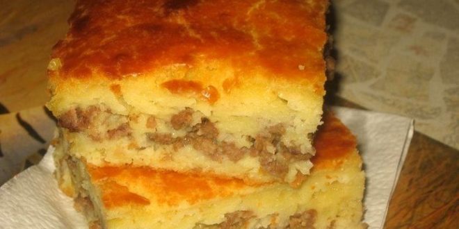 пирог с мясом на кефире