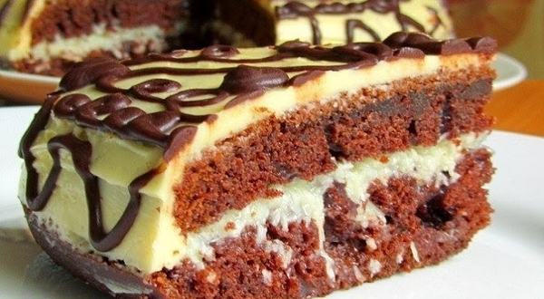 Шоколадно кокосовый торт.